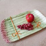 Plat à asperges en barbotine