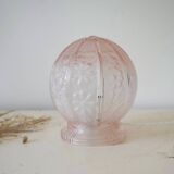 Art Deco pink glass lamp