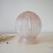 Lampe art déco verre rose
