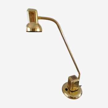 Lamp in gilded metal, vrieland design,1970