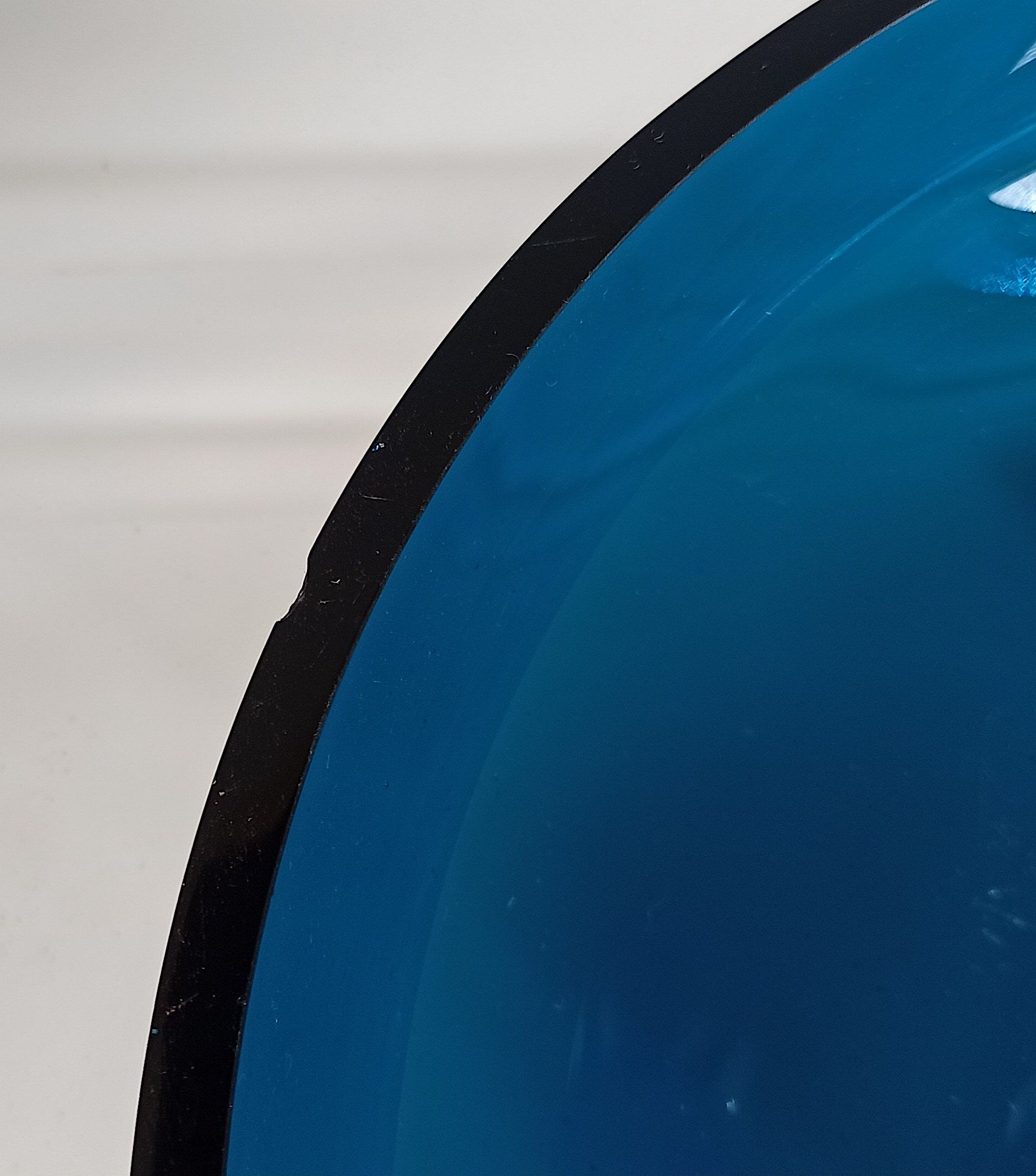 Vide poche années 70 cristal bleu