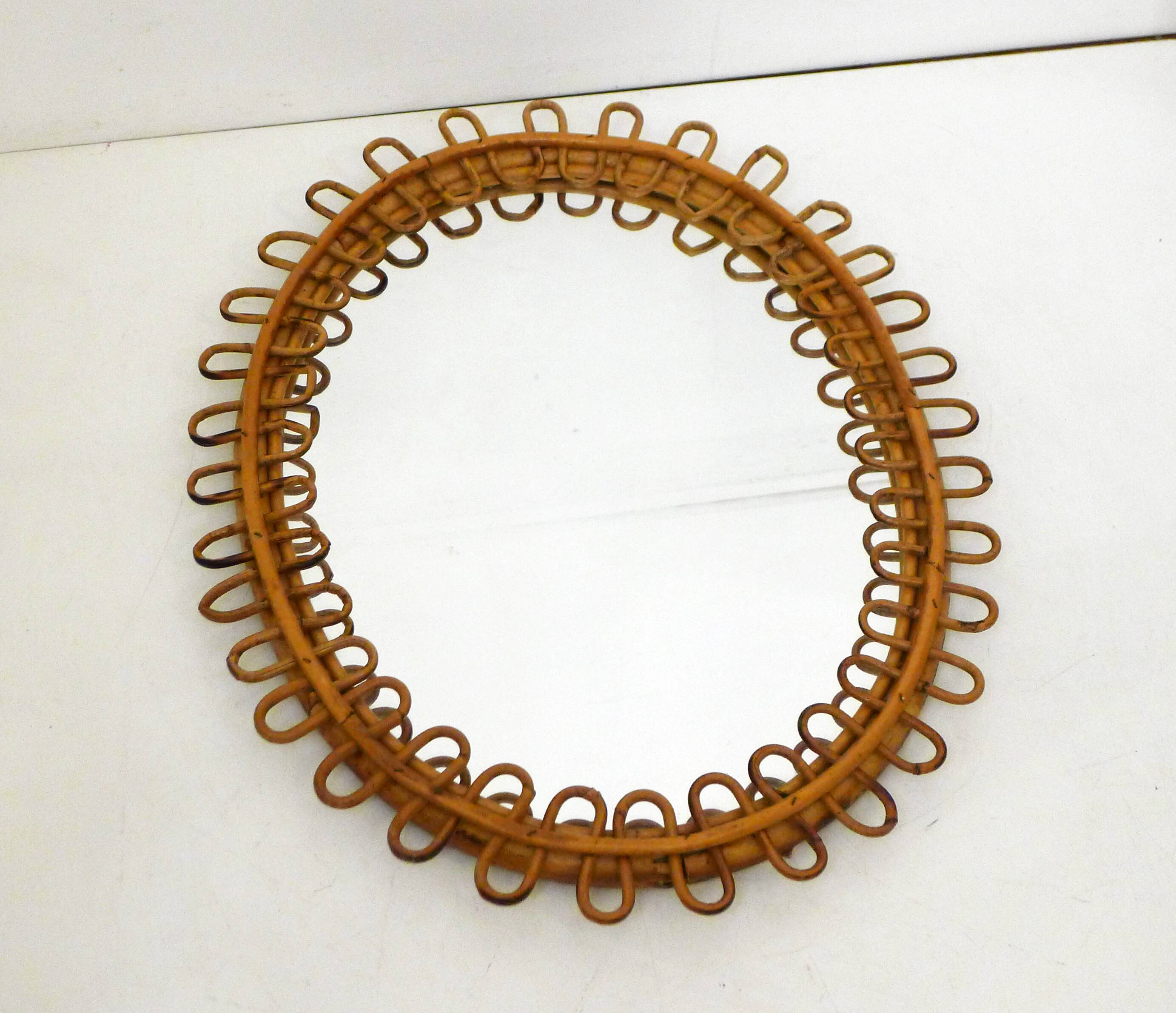 Albini Italian Rattan Mirror