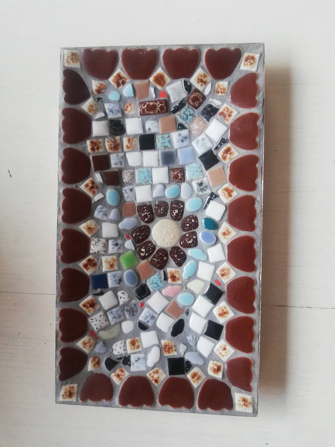 Petit plat de service mosaïque Vintage