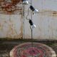 Floor lamp in metal chrome with 3 spotlights, 70s