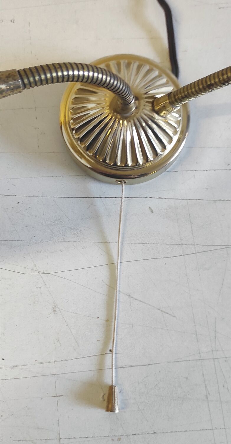 Double articulated wall light with opaline globe - 1950s/60s