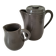 Duo verseuse et pot à lait en grès brun – céramique vintage