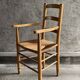 Straw chair with armrests, France
