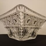 Fruit cup in finely chiseled crystal, square shape.