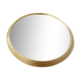 Miroir vintage en cuivre jaune 23cm