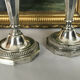 Pair of antique candlesticks in silver bronze louis XVI style