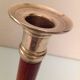 Wooden and brass candle holder art deco style