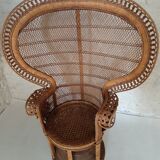 Fauteuil Emmanuelle rotin 1970