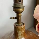 Glazed stoneware lamp base, telescopic socket