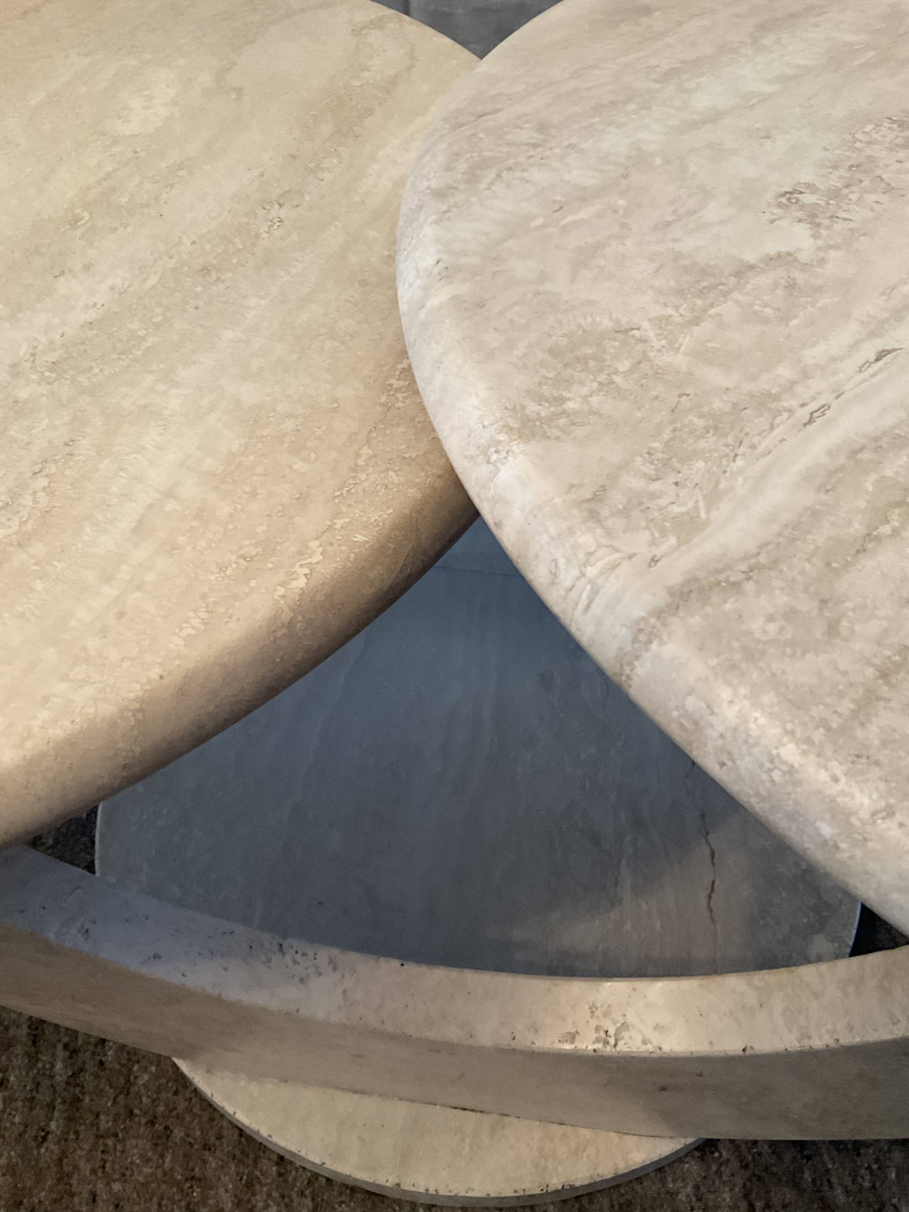 Travertine coffee table from the 70s