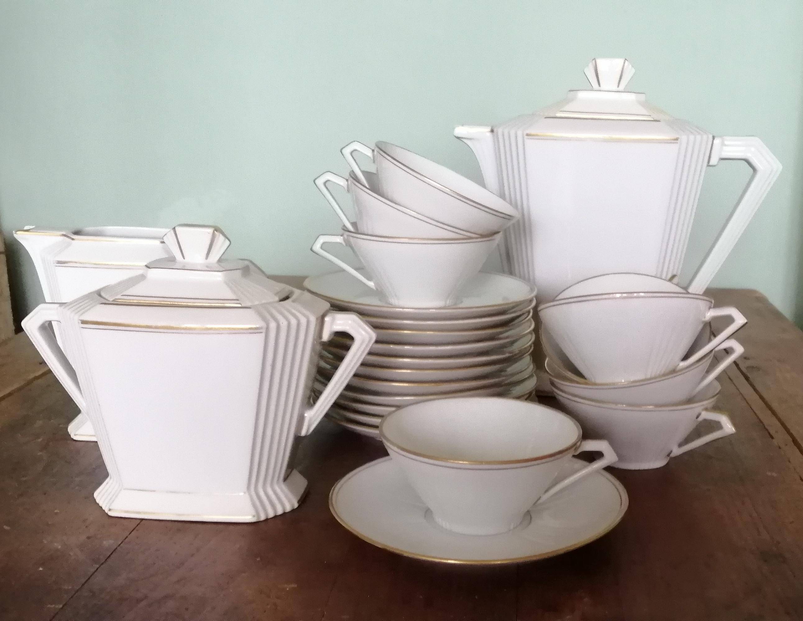 Limoges porcelain coffee service, 23 pieces