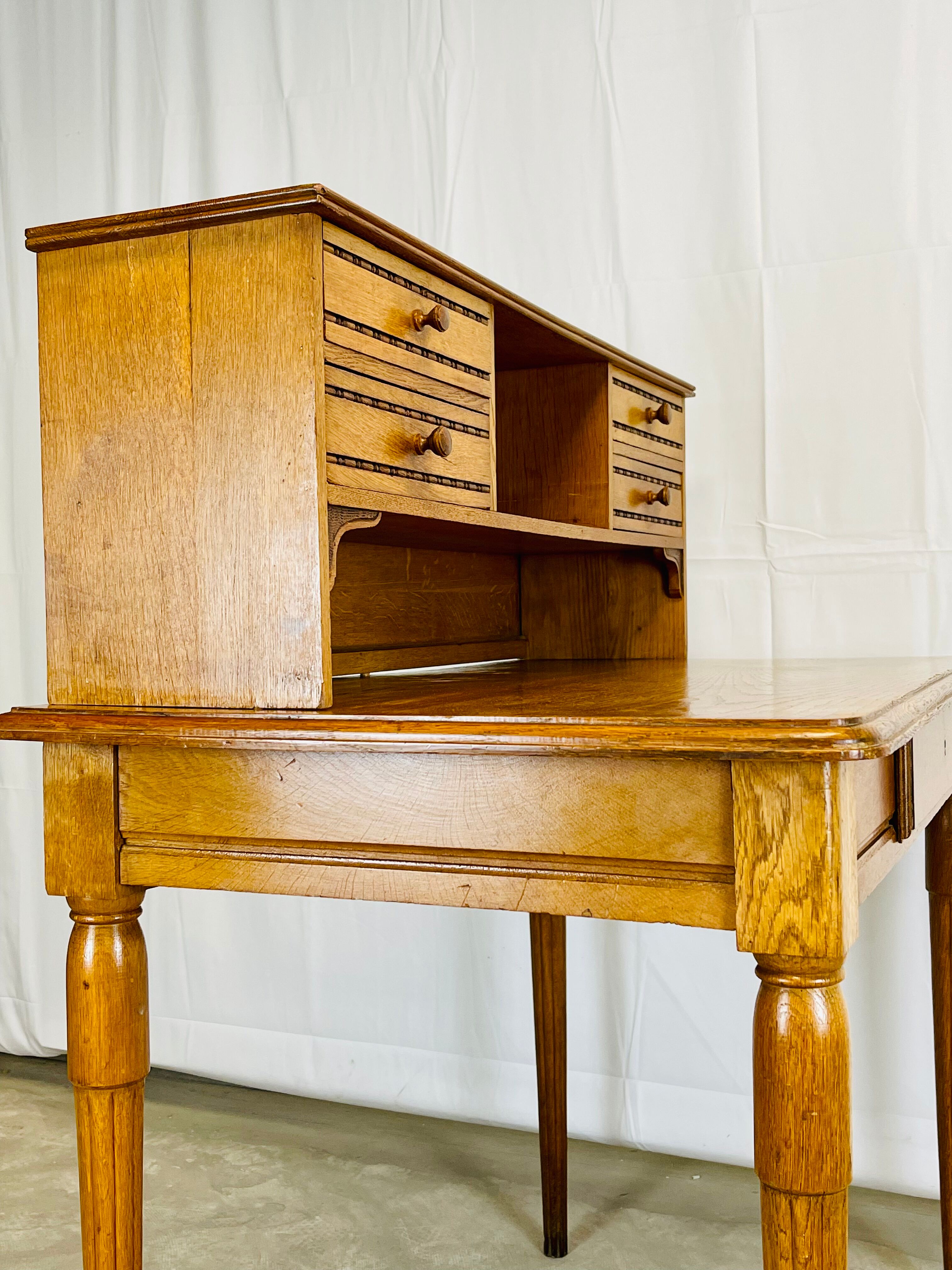 Bureau bonheur du jour en chêne massif