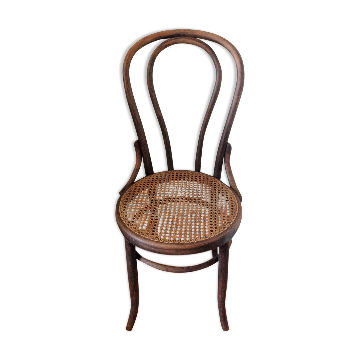 Fischel bistro chair with cannate / vintage seat 30s-40s