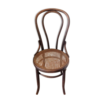 Fischel bistro chair with cannate / vintage seat 30s-40s