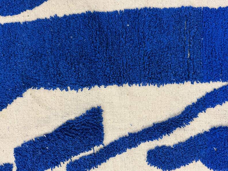 Blue Moroccan rug, living room rug 250/150cm