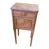 Louis XVI style wooden bedside table.
