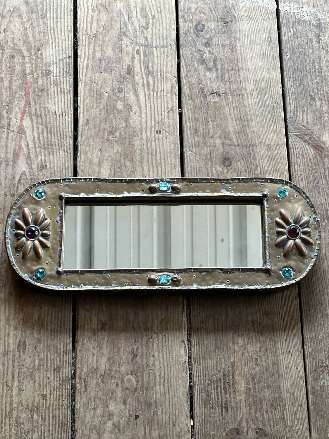 Miroir en laiton année 50