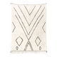 White Moroccan rug decorated size 250cmx150cm