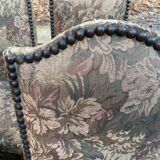 6 chaises à manger Louis XIII bois massif torsadés et tissu écru du 19ème