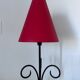 Wrought iron spiral lamp