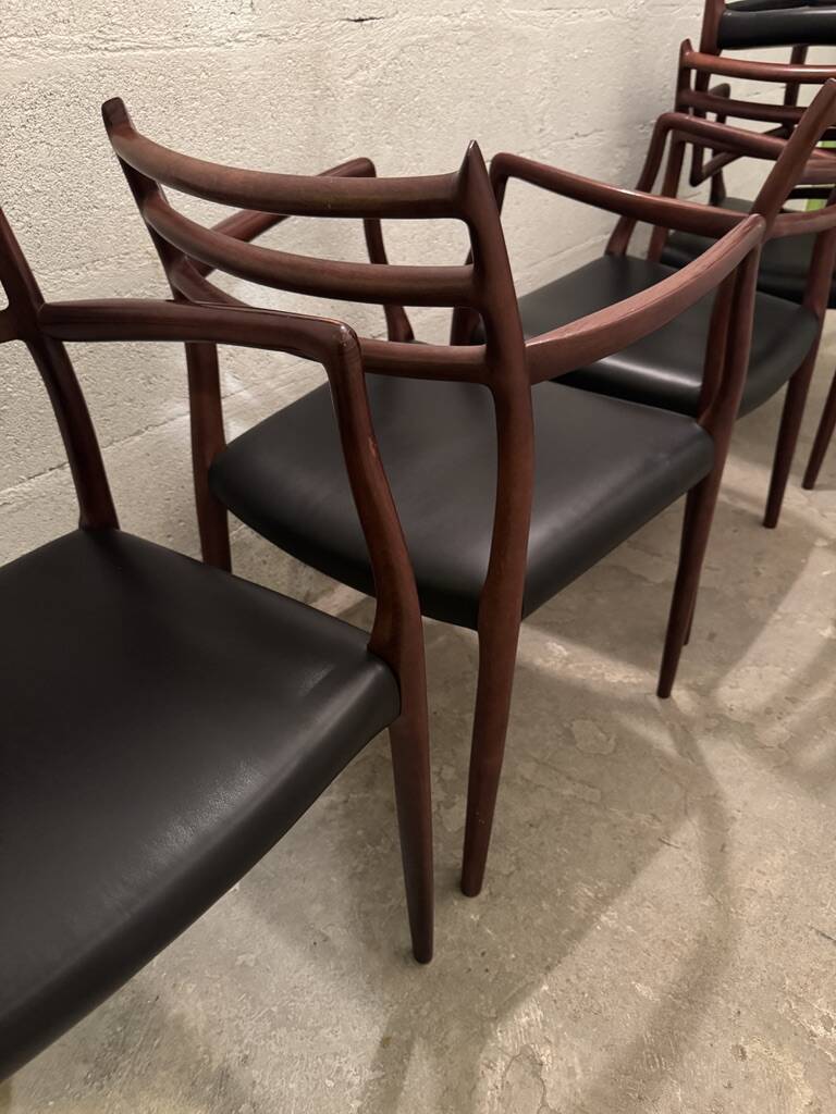 5 Fauteuils scandinave Niels o Møllers Møbelfabrik modéle 62
