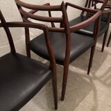 5 Fauteuils scandinave Niels o Møllers Møbelfabrik modéle 62