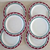 6 assiettes décor canards Made in Italy