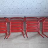 Lot de 4 chaises tolix t1 par xavier pauchard, vintage 1960.