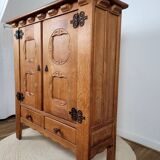 Vintage design solid oak sideboard