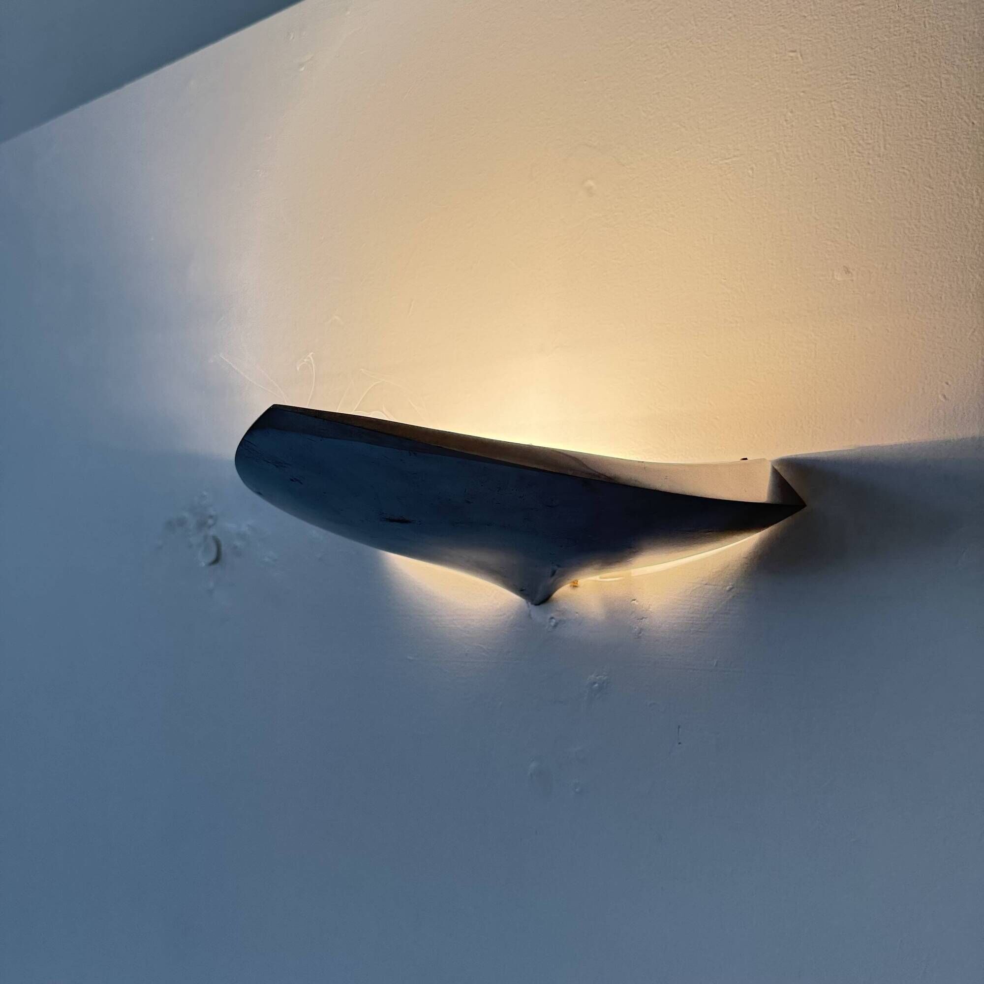 Modern French Polished Chrome wall Lamp by LG, Paris France