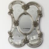 Venetian Murano glass mirror, Italy, 50s
