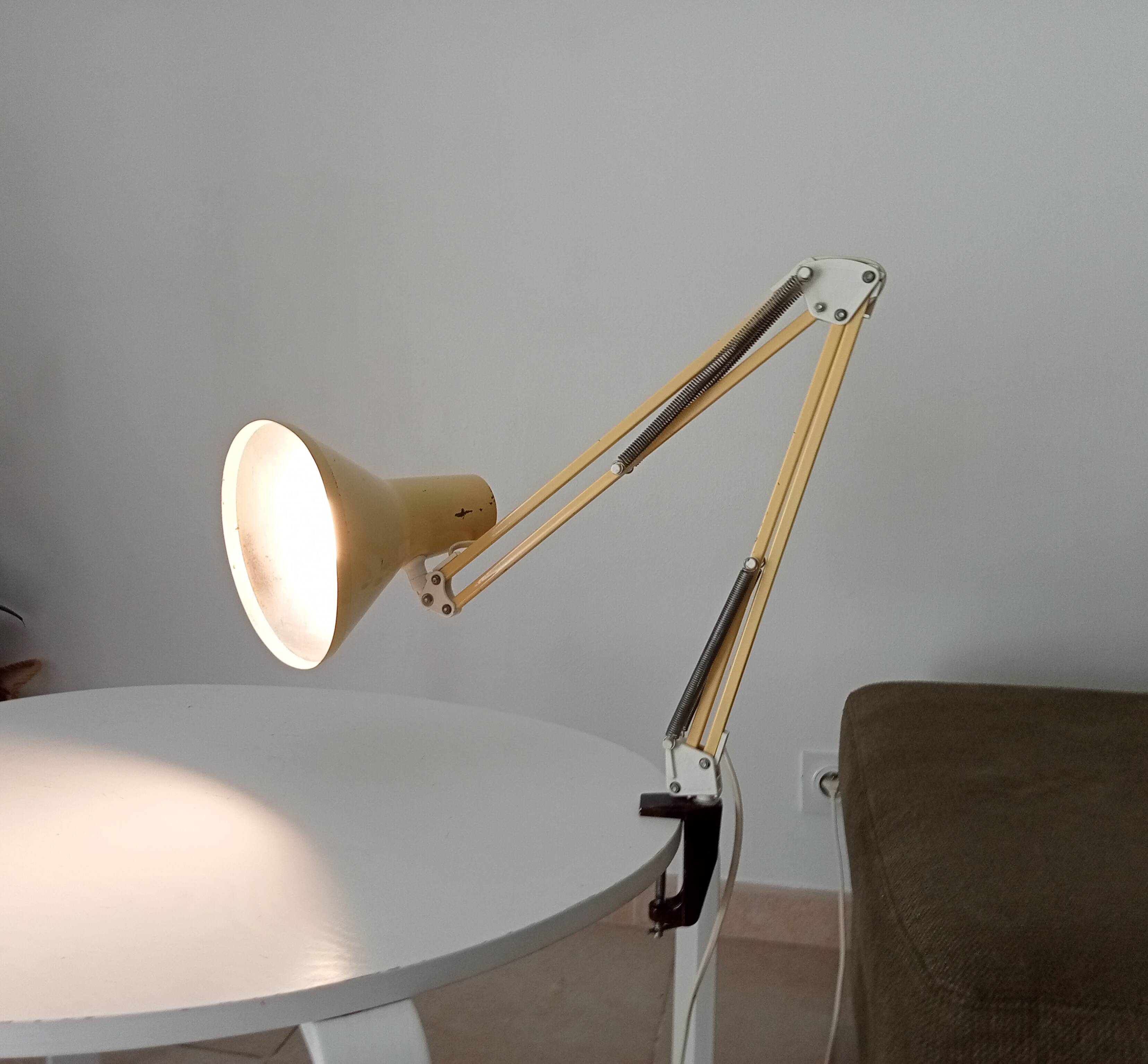 Lampe d' architecte scandinave vintage HCF Danemark pour Maxam 1968