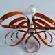 Scandinavian ceiling pendant lamp Space age Sputnik 70' vintage