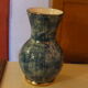 Vase in ceramic emailed green Vallauris vintage 1960