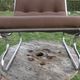 Chair tubular in Brown velvet of the 1970s