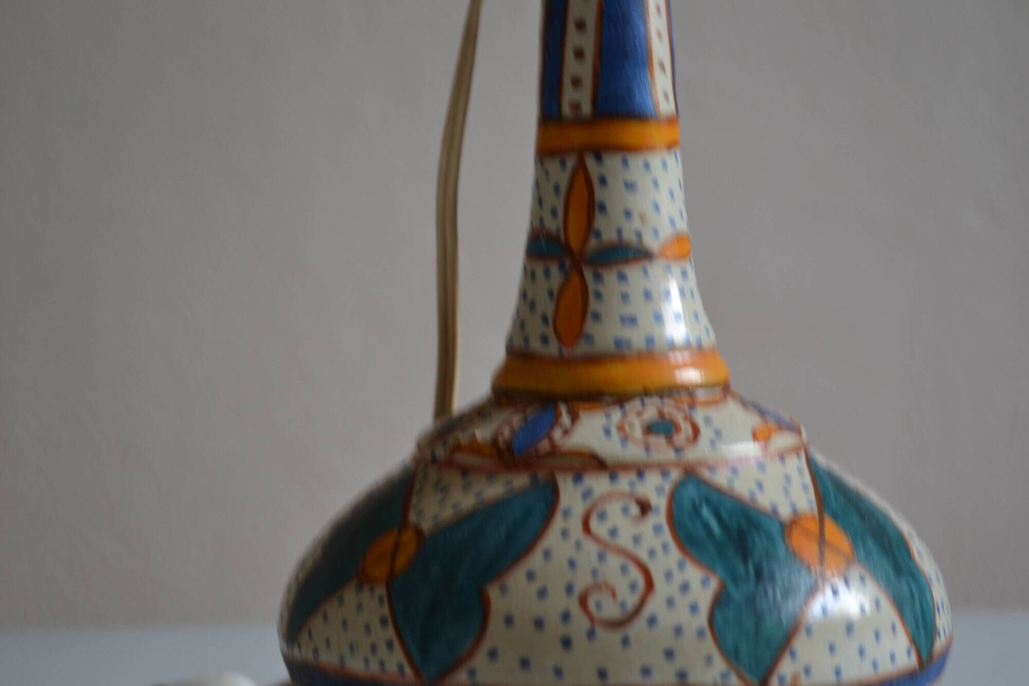 Antique ceramic lamp base Morocco Fez