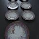 Daum porcelain dessert plates and matching dish