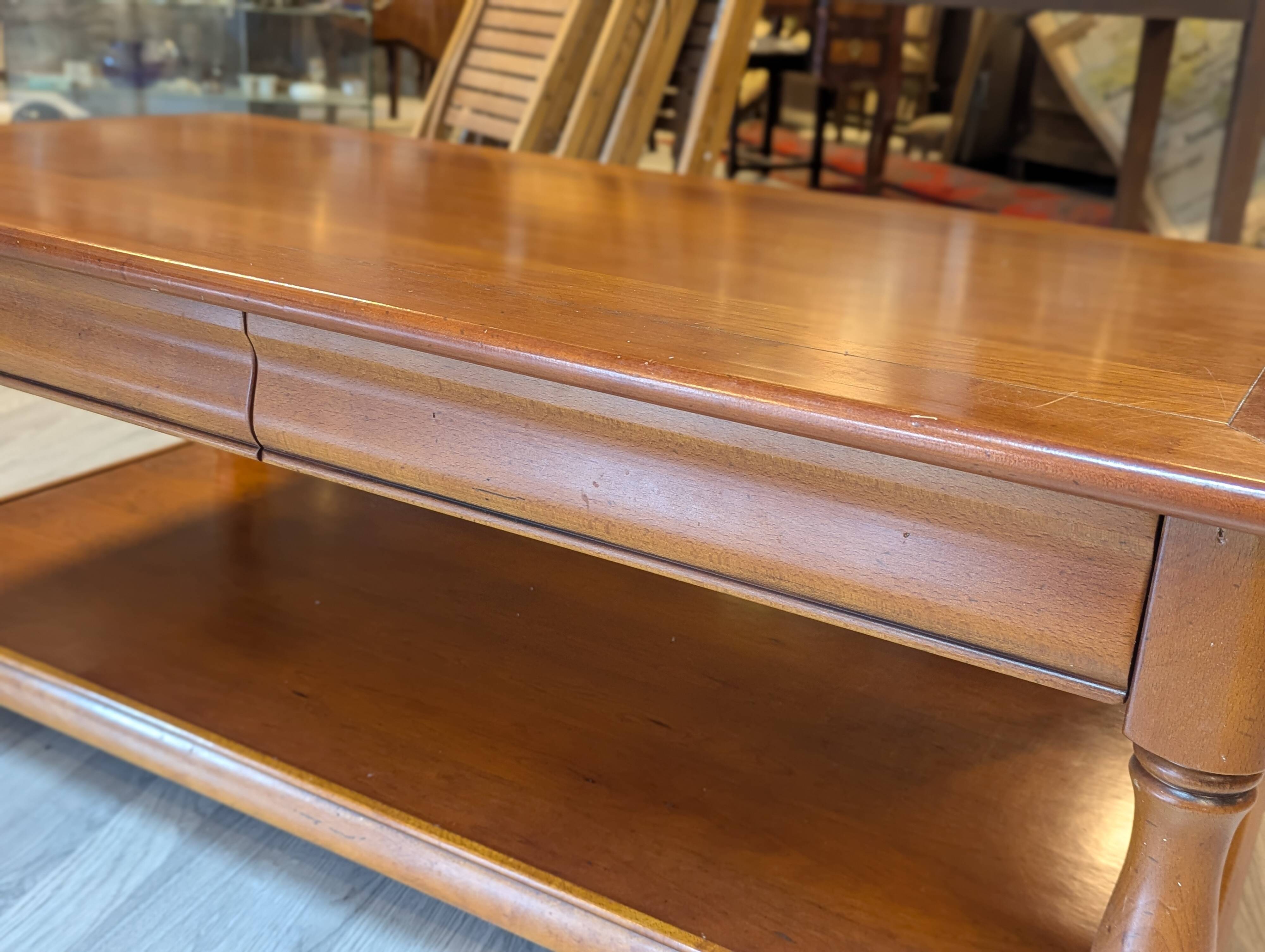Cherry wood coffee table