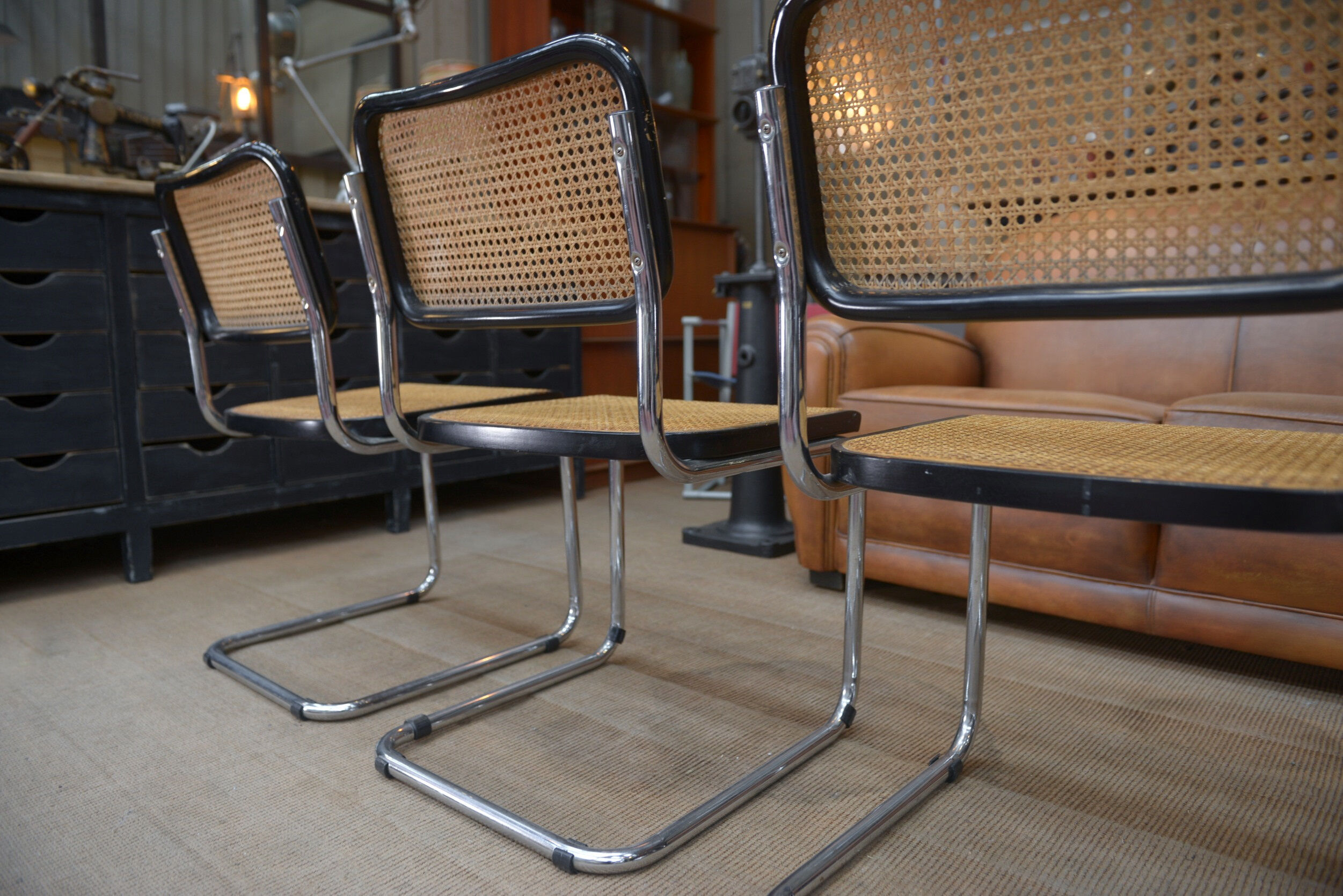 Lot de 4 Chaises Model B32 Cesca  Marcel Breuer 1970s