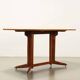 1960s vintage table in teak and beech, restored, Italy.