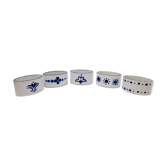 Lot 5 ronds de serviettes émaillés