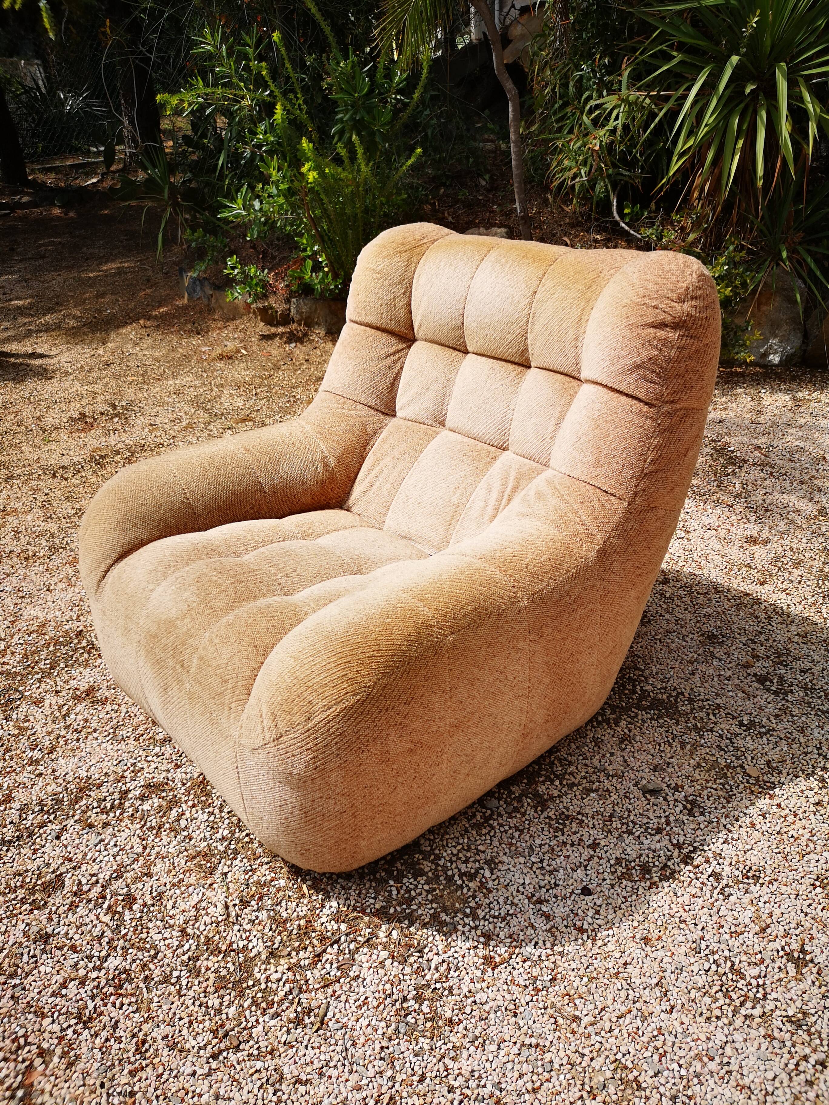 Vintage velvet armchair