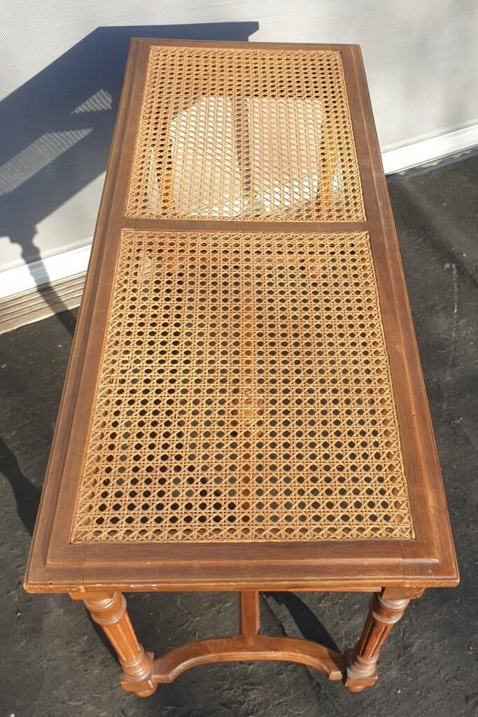 Louis XVI double-style canne piano bench