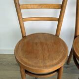 Set of 4 Baumann bistro chairs – model “Le Marais” – light wood