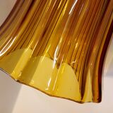 Pair of amber vases made in Belgium "Henri Heemskerk" art deco circa 1930