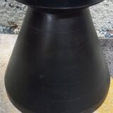 Black solid wood stool